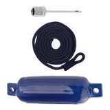 Maxbell Boat Bumpers Shield Protection with Inflatable Needles Sailboats Marine Dock Blue Black Rope