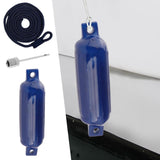 Maxbell Boat Bumpers Shield Protection with Inflatable Needles Sailboats Marine Dock Blue Black Rope
