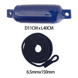 Maxbell Boat Bumpers Shield Protection with Inflatable Needles Sailboats Marine Dock Blue Black Rope