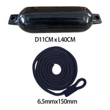 Maxbell Boat Bumpers Shield Protection with Inflatable Needles Sailboats Marine Dock Black Black Rope