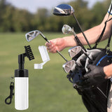 Maxbell Golf Club Brush with Water Bottle Convenient Carrying Golf Club Groove Brush White