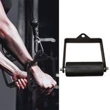 Maxbell D Row Handle Single Cable Attachment Handle Non Slip Rowing LAT Pulldown Bar Nylon 6cm