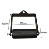 Maxbell D Row Handle Single Cable Attachment Handle Non Slip Rowing LAT Pulldown Bar Nylon 6cm