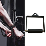 Maxbell D Row Handle Single Cable Attachment Handle Non Slip Rowing LAT Pulldown Bar Mesh Texture 4cm
