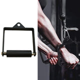Maxbell D Row Handle Single Cable Attachment Handle Non Slip Rowing LAT Pulldown Bar Mesh Texture 4cm