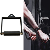 Maxbell D Row Handle Single Cable Attachment Handle Non Slip Rowing LAT Pulldown Bar Straight Texture 4cm