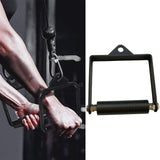 Maxbell D Row Handle Single Cable Attachment Handle Non Slip Rowing LAT Pulldown Bar Straight Texture 4cm