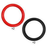 Maxbell 2Pcs Gymnastics Rings Bar Attachment Workout for Women Men Training Gym Ring Red