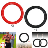 Maxbell 2Pcs Gymnastics Rings Bar Attachment Workout for Women Men Training Gym Ring Red