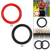 Maxbell 2Pcs Gymnastics Rings Bar Attachment Workout for Women Men Training Gym Ring Red
