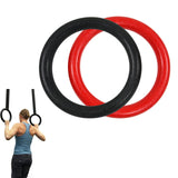 Maxbell 2Pcs Gymnastics Rings Bar Attachment Workout for Women Men Training Gym Ring Red