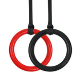 Maxbell 2Pcs Gymnastics Rings Bar Attachment Workout for Women Men Training Gym Ring Red