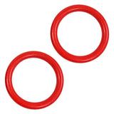 Maxbell 2Pcs Gymnastics Rings Bar Attachment Workout for Women Men Training Gym Ring Red