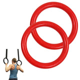 Maxbell 2Pcs Gymnastics Rings Bar Attachment Workout for Women Men Training Gym Ring Red