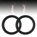 Maxbell 2Pcs Gymnastics Rings Bar Attachment Workout for Women Men Training Gym Ring Black
