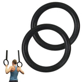 Maxbell 2Pcs Gymnastics Rings Bar Attachment Workout for Women Men Training Gym Ring Black