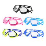 Maxbell Kids Swim Goggles with Earplug Adjustable for Kids 6-14 Teenagers Boys Girls Black
