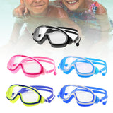 Maxbell Kids Swim Goggles with Earplug Adjustable for Kids 6-14 Teenagers Boys Girls Black