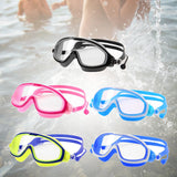 Maxbell Kids Swim Goggles with Earplug Adjustable for Kids 6-14 Teenagers Boys Girls Black
