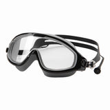 Maxbell Kids Swim Goggles with Earplug Adjustable for Kids 6-14 Teenagers Boys Girls Black