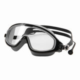 Maxbell Kids Swim Goggles with Earplug Adjustable for Kids 6-14 Teenagers Boys Girls Black