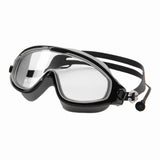 Maxbell Kids Swim Goggles with Earplug Adjustable for Kids 6-14 Teenagers Boys Girls Black