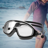 Maxbell Kids Swim Goggles with Earplug Adjustable for Kids 6-14 Teenagers Boys Girls Black