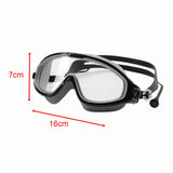 Maxbell Kids Swim Goggles with Earplug Adjustable for Kids 6-14 Teenagers Boys Girls Black
