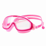 Maxbell Kids Swim Goggles with Earplug Adjustable for Kids 6-14 Teenagers Boys Girls Pink