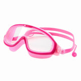 Maxbell Kids Swim Goggles with Earplug Adjustable for Kids 6-14 Teenagers Boys Girls Pink