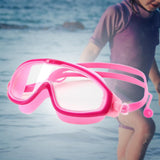 Maxbell Kids Swim Goggles with Earplug Adjustable for Kids 6-14 Teenagers Boys Girls Pink