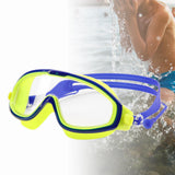 Maxbell Kids Swim Goggles with Earplug Adjustable for Kids 6-14 Teenagers Boys Girls Yellow