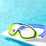 Maxbell Kids Swim Goggles with Earplug Adjustable for Kids 6-14 Teenagers Boys Girls Yellow