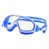 Maxbell Kids Swim Goggles with Earplug Adjustable for Kids 6-14 Teenagers Boys Girls Dark Blue