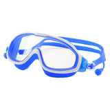 Maxbell Kids Swim Goggles with Earplug Adjustable for Kids 6-14 Teenagers Boys Girls Dark Blue