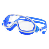 Maxbell Kids Swim Goggles with Earplug Adjustable for Kids 6-14 Teenagers Boys Girls Dark Blue