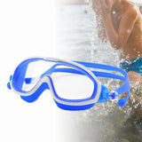 Maxbell Kids Swim Goggles with Earplug Adjustable for Kids 6-14 Teenagers Boys Girls Dark Blue