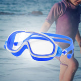 Maxbell Kids Swim Goggles with Earplug Adjustable for Kids 6-14 Teenagers Boys Girls Dark Blue