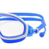 Maxbell Kids Swim Goggles with Earplug Adjustable for Kids 6-14 Teenagers Boys Girls Dark Blue