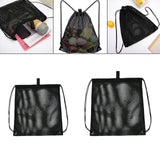 Maxbell Mesh Drawstring Backpack Durable Mesh Bag Rucksack for Yoga Swimming Camping 40cmx45cm