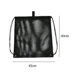 Maxbell Mesh Drawstring Backpack Durable Mesh Bag Rucksack for Yoga Swimming Camping 45cmx60cm