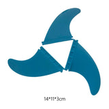 Maxbell Stand up Paddle Board Fin 3Pcs/Set Surfboard Fins for Surfboard Repair Parts Blue