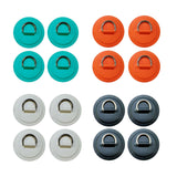 Maxbell 4Pcs D Rings Patch Stainless Steel Cord Buckles for Boat Paddle Board Dinghy White