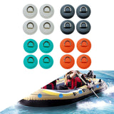 Maxbell 4Pcs D Rings Patch Stainless Steel Cord Buckles for Boat Paddle Board Dinghy White