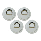 Maxbell 4Pcs D Rings Patch Stainless Steel Cord Buckles for Boat Paddle Board Dinghy White