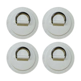 Maxbell 4Pcs D Rings Patch Stainless Steel Cord Buckles for Boat Paddle Board Dinghy White