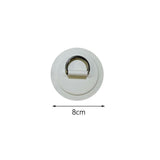 Maxbell 4Pcs D Rings Patch Stainless Steel Cord Buckles for Boat Paddle Board Dinghy White