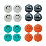 Maxbell 4Pcs D Rings Patch Stainless Steel Cord Buckles for Boat Paddle Board Dinghy White