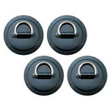 Maxbell 4Pcs D Rings Patch Stainless Steel Cord Buckles for Boat Paddle Board Dinghy Black