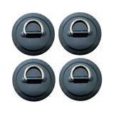 Maxbell 4Pcs D Rings Patch Stainless Steel Cord Buckles for Boat Paddle Board Dinghy Black